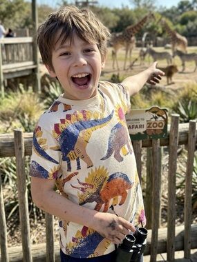 NWT Boys Retro Dinosaur All-Over Print T-Shirt – Size 10Y